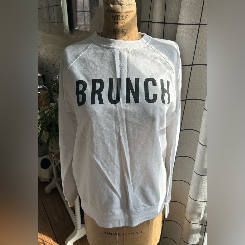 White 'BRUNCH' Long Sleeve T-shirt